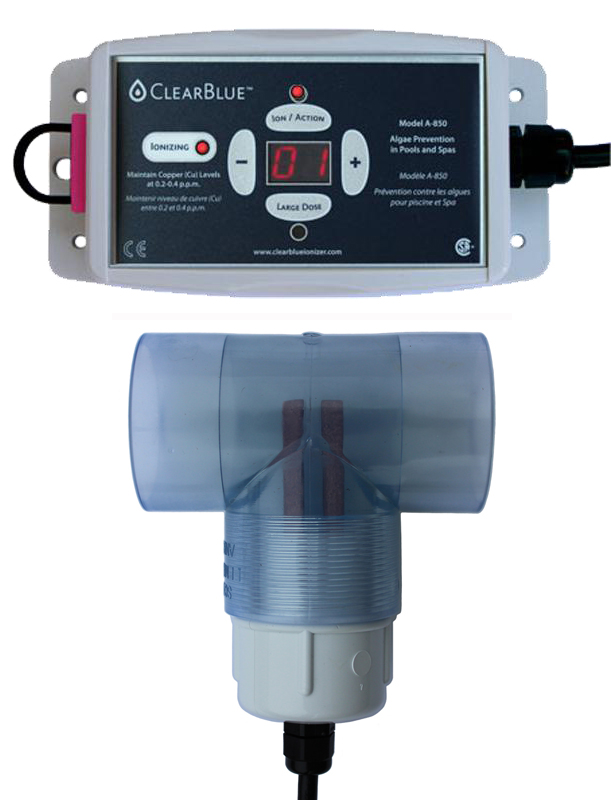 ClearBlue ionizer A-850 for Pools and Spas