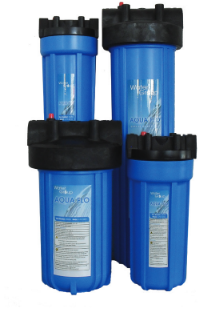 Aqua Flo  10" Blue Filter Housing Sump For 2.5" X 10" Filters